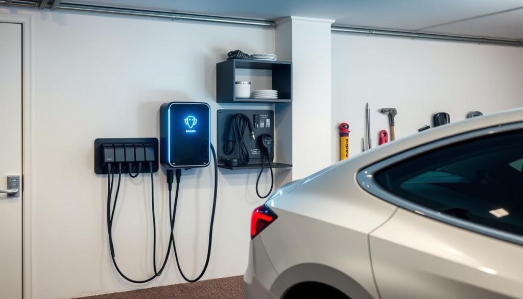 Home Electric Car Charging Setup