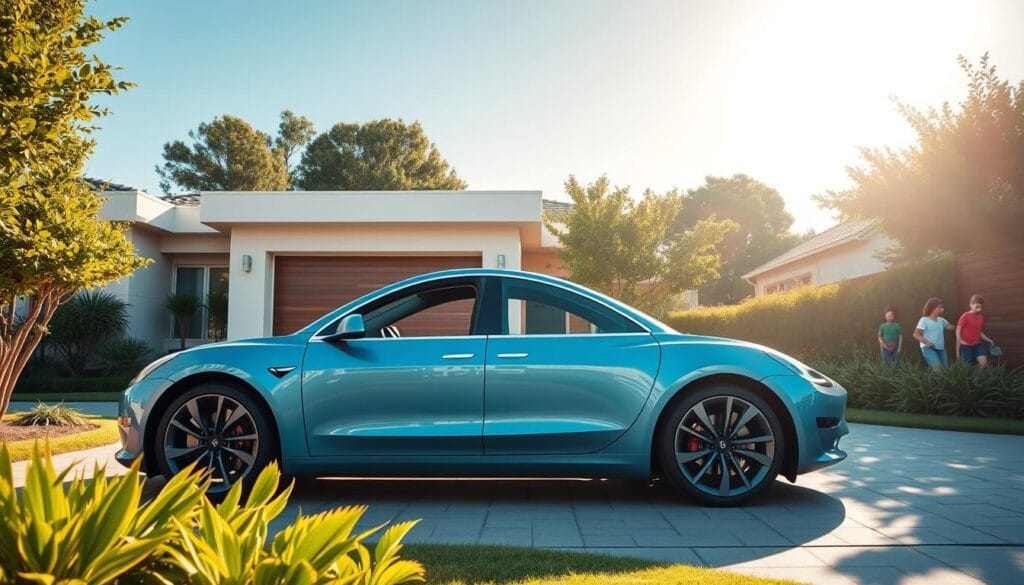 Tesla Model 3 electric sedan for small families